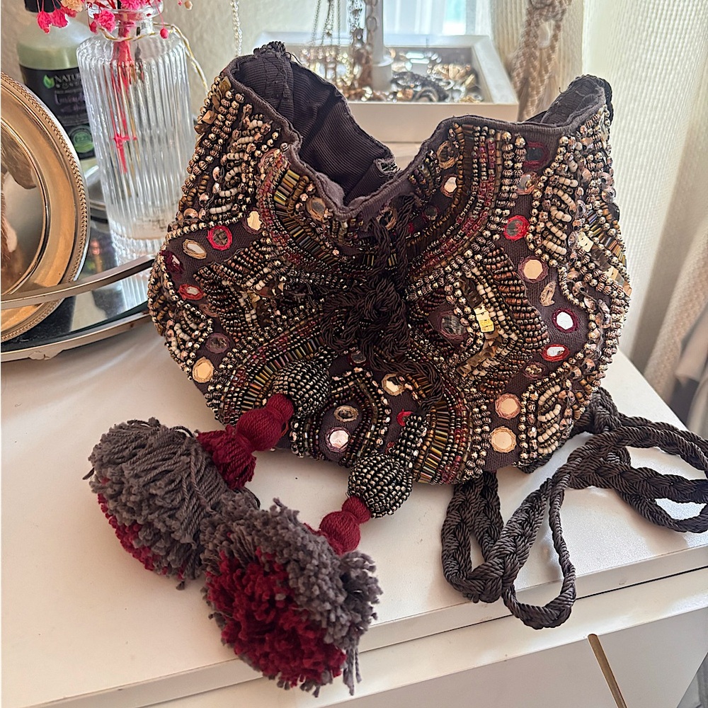 ZARA Embellished Beaded Women's Bag